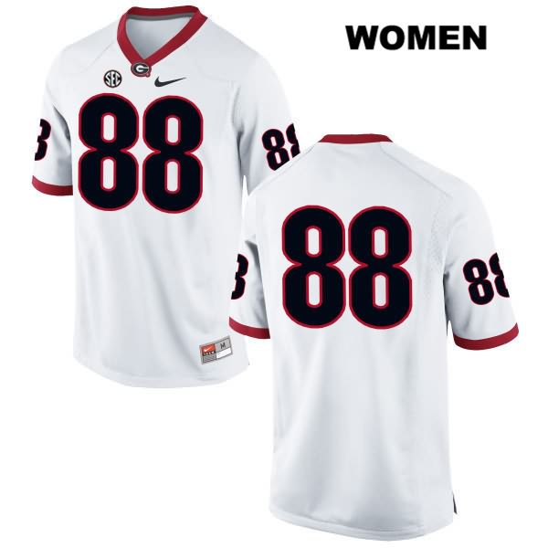 Georgia Bulldogs Women's Jaden Hunter #88 NCAA No Name Authentic White Nike Stitched College Football Jersey DJM2456JN